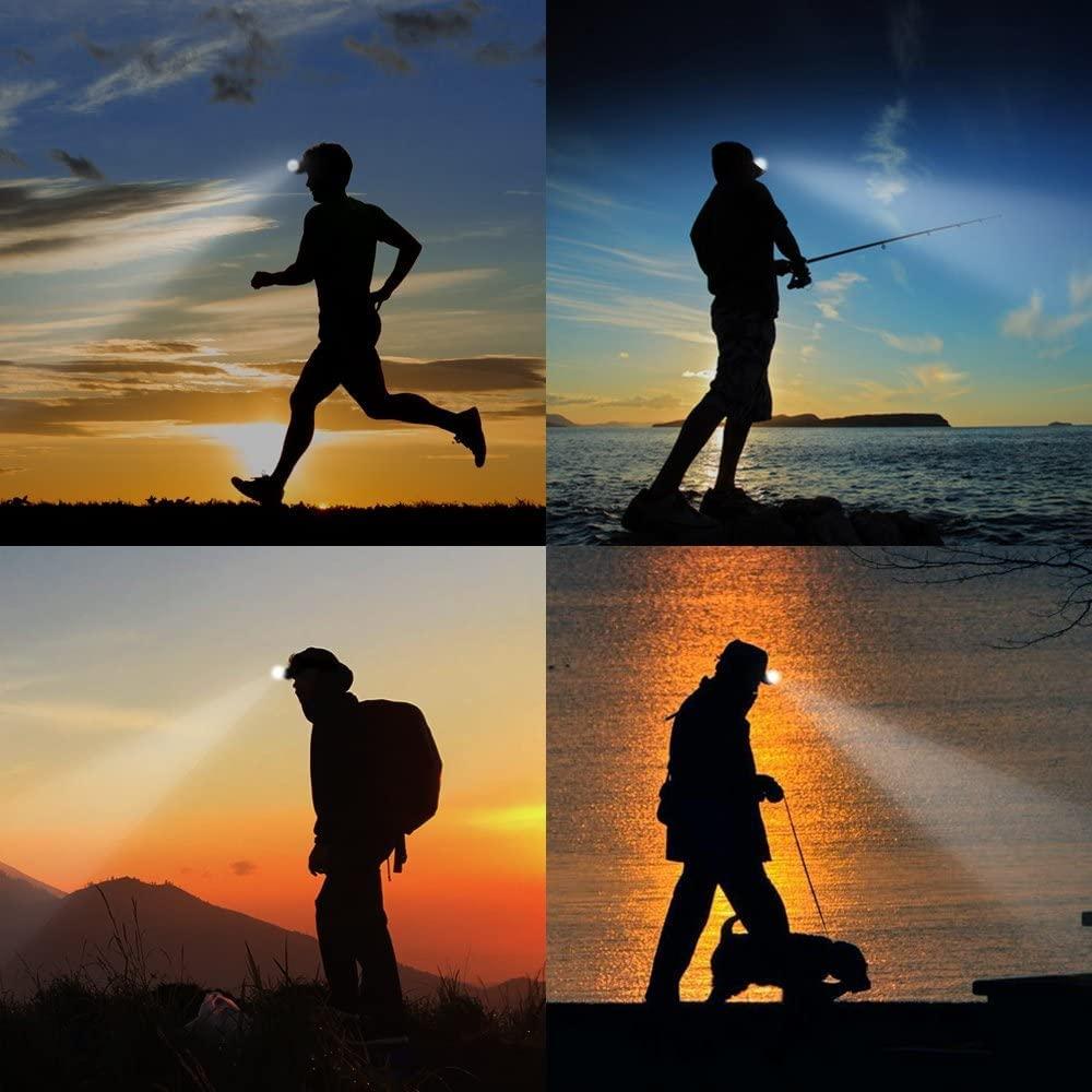 2 chiếc Đèn đội đầu siêu sáng siêu sáng - Đèn đội đầu có thể sạc lại