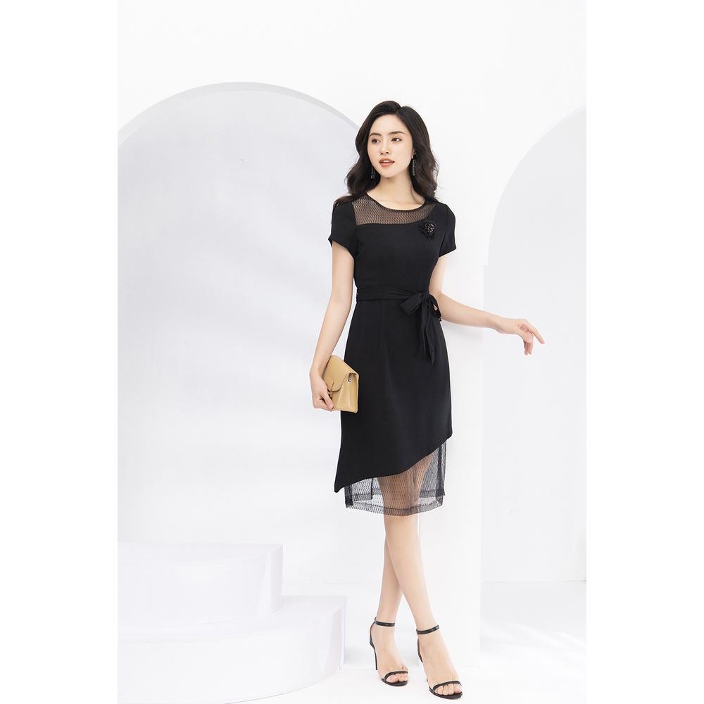 Đầm Nữ Chữ A Xòe Nhẹ Phối Ren LUPERI LFV3156