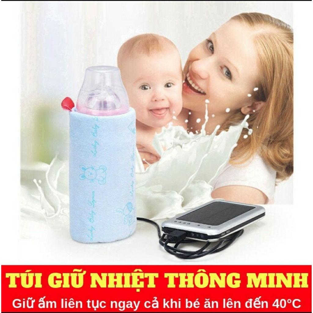 Túi giữ nhiệt bình sữa dây cắm Usb