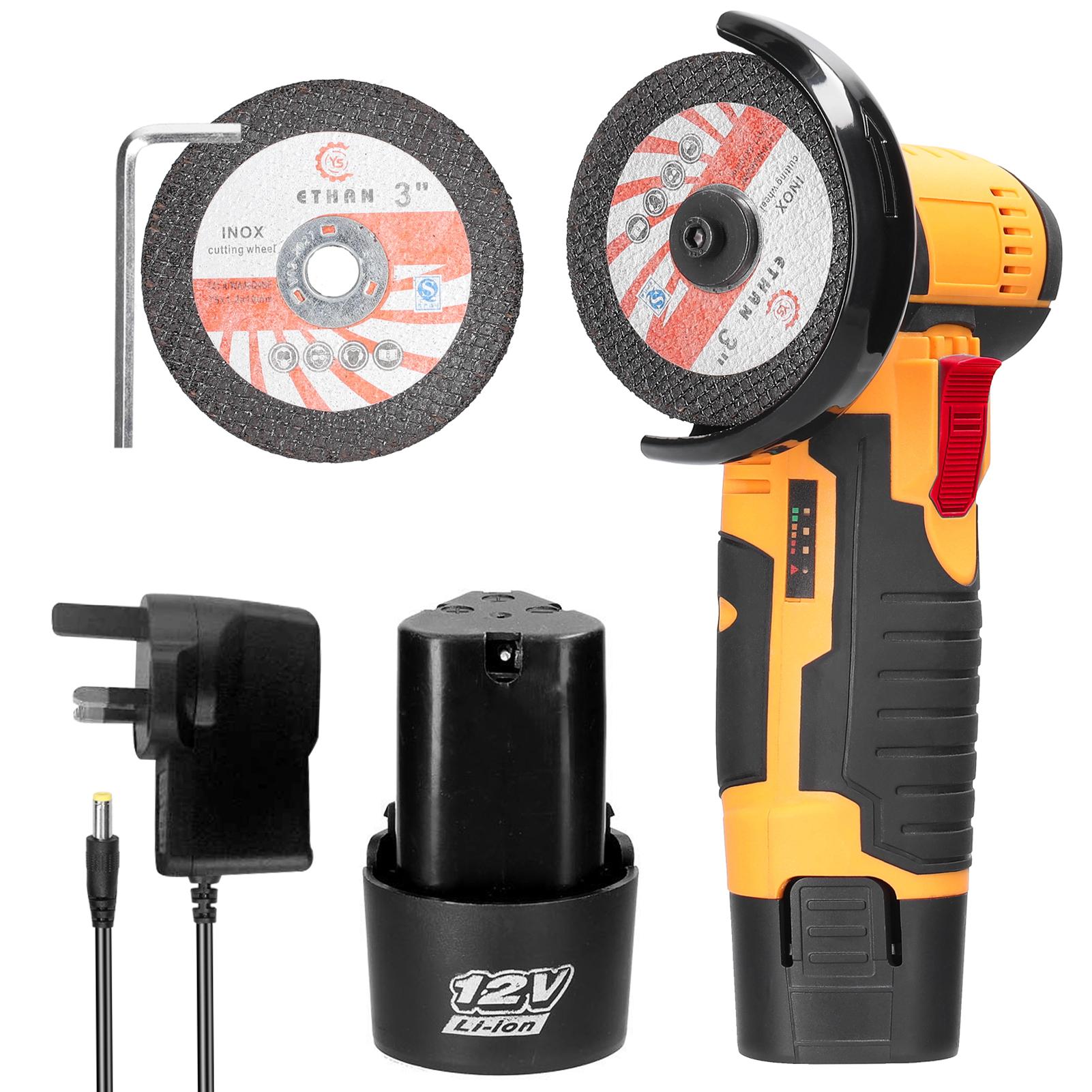19500rpm Electric Grinding Tool Multifunctional Mini Grinder Handheld Cutter for Cutting Polishing Ceramic Tile Wood Stone Steel