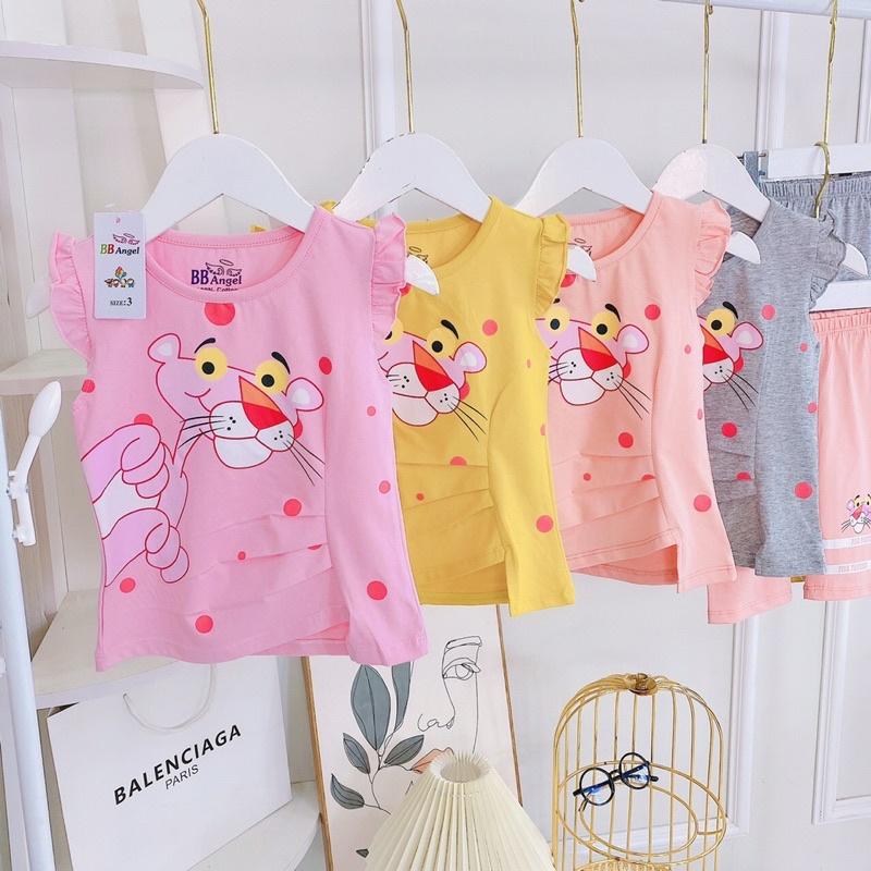 bộ cotton tay bèo sát nách cho bé 4 màu sz nhỡ 10-22kg