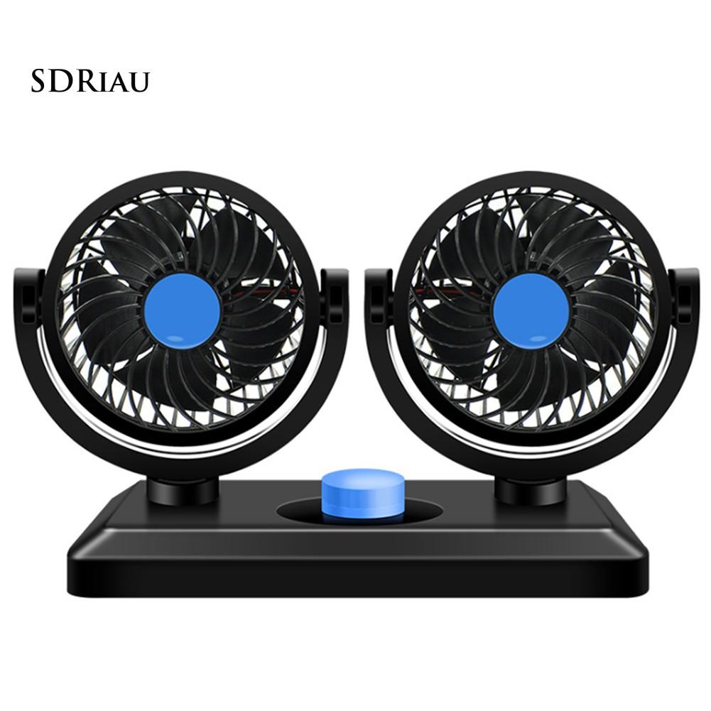 Quạt Làm Mát Hai Đầu 12 / 24v Cho Xe Hơi