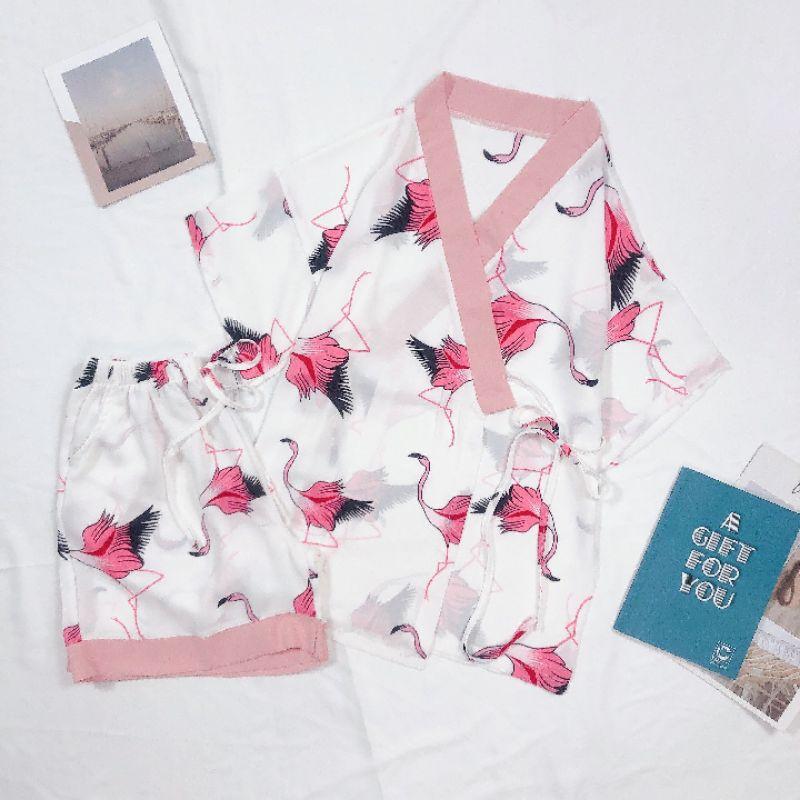 BST SAKURA || Bộ ngủ chất lụa mango cực xịn Bộ mặc nhà lụa mango cao cấp