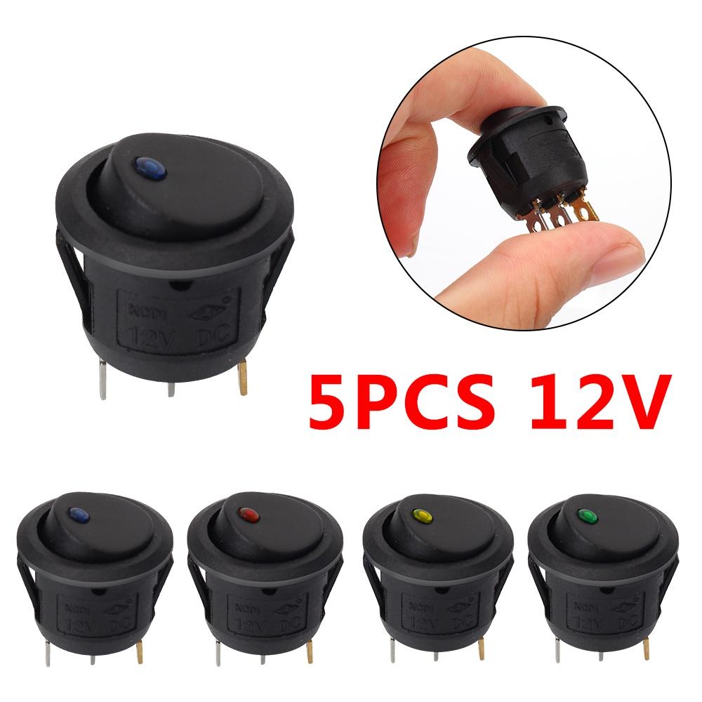 Set 5 công tắc bật/tắt 12V cho xe ô tô