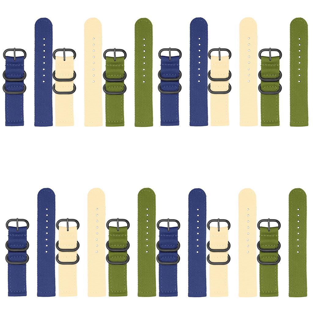 Nylon Watch Band Strap with Stainless Steel Buckle 24mm
