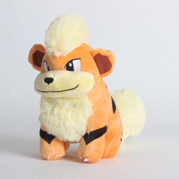 Gấu Bông Pokemon - Chó Lửa Growlithe (30 Cm) Gb218 (Tặng 1 Móc Khóa Dây Da Pu Đính Đá Lấp Lánh)