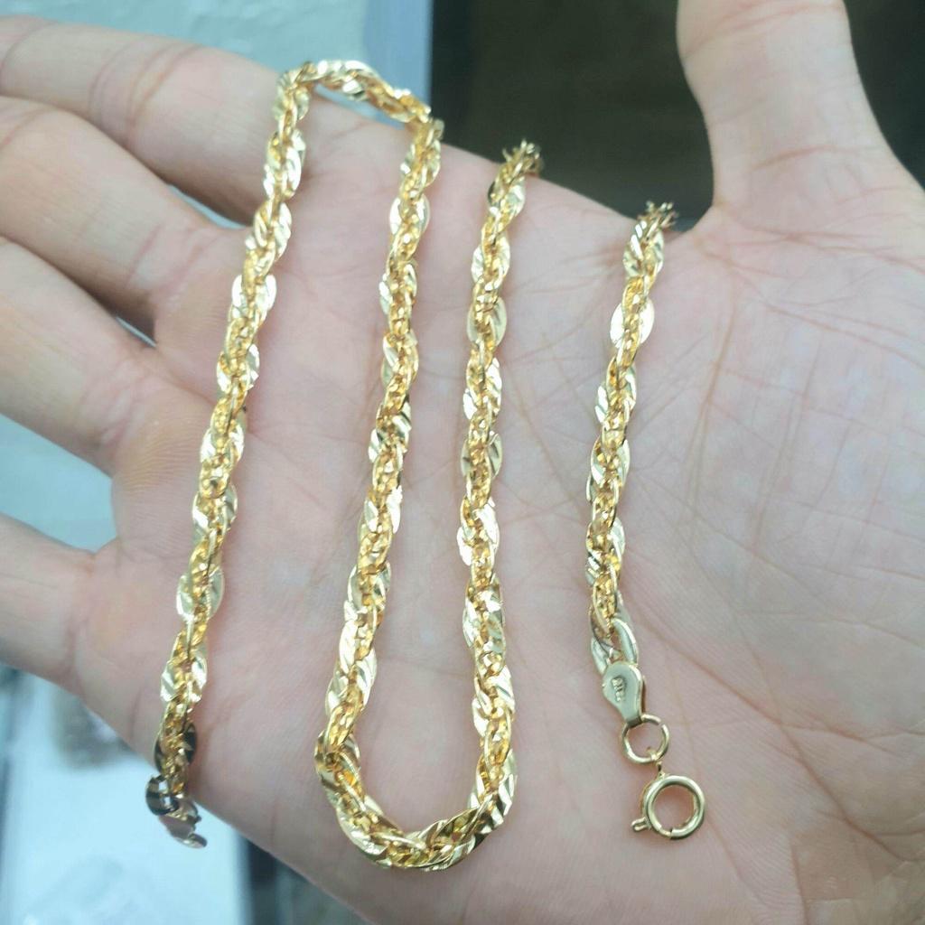 Dây Chuyền Xoắn Ốc Cao Cấp- Vòng cổ dùng lâu dài không kiêng mồ hôi muối