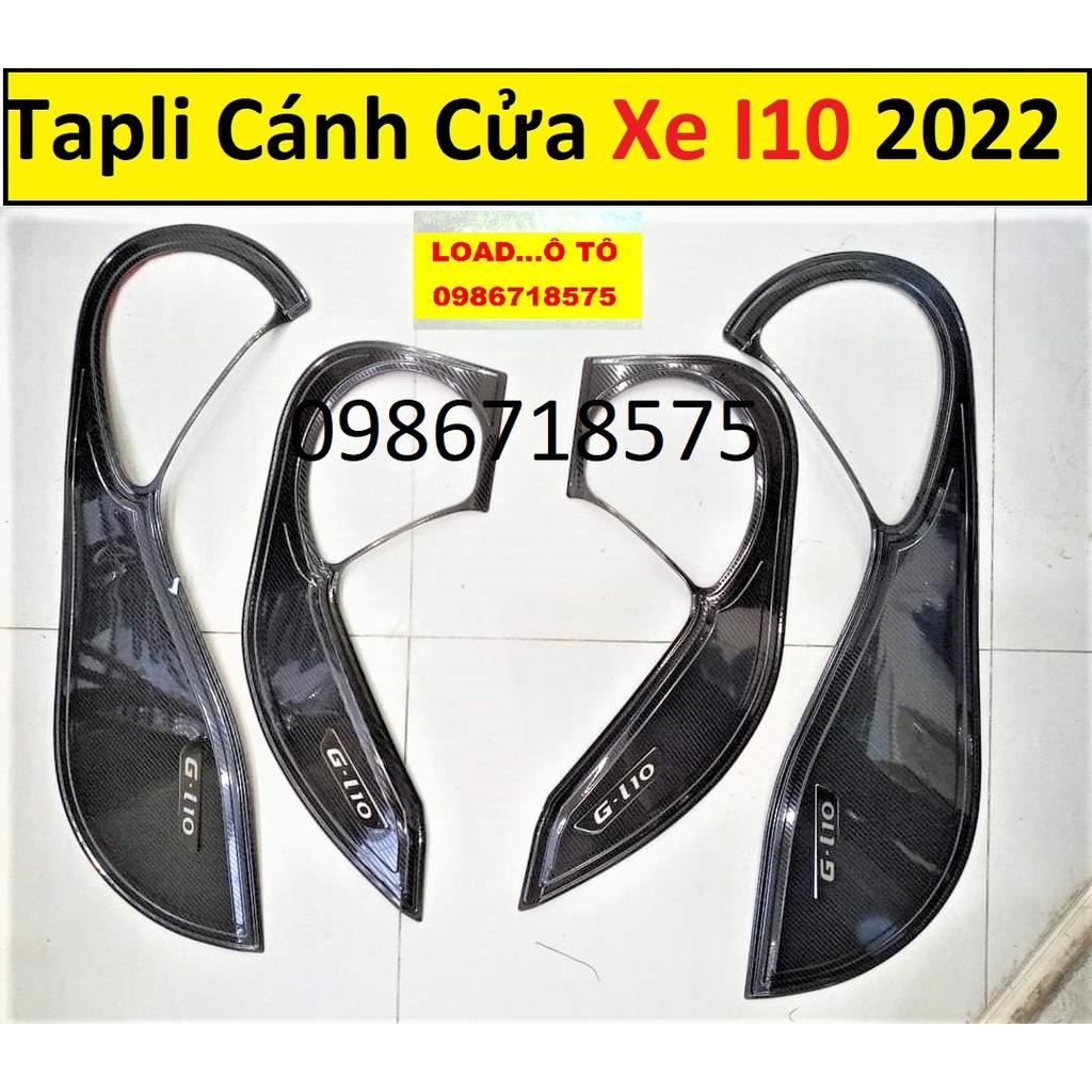 Ốp Tapli Cánh Cửa Huyndai Grand I10 2023-2021 Vân Carbon Cao Cấp