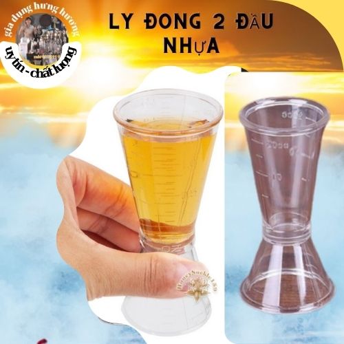 Ly đong 2 đầu - Zigger 2 đầu pha chế nhựa