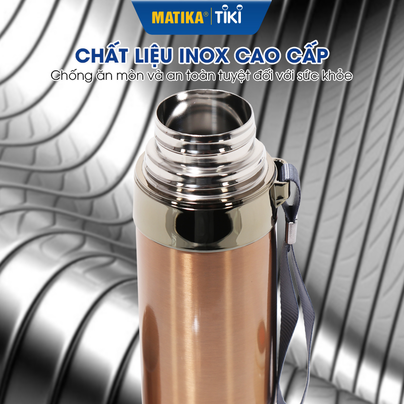 Bình Giữ Nhiệt Inox MATIKA MTK-HC7500 Bình Đựng Nước Dung Tích 500ml - Hàng Chính Hãng