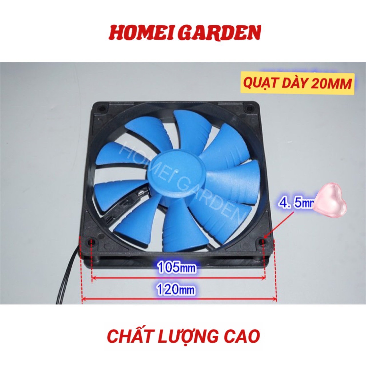 Quạt làm mát điện áp rộng 5V-24V, quạt làm mát không ồn, ổ bi đôi - G0014