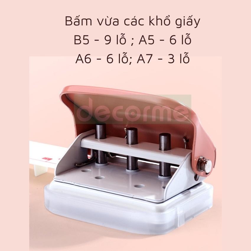 Dụng cụ bấm lỗ giấy sổ còng 6 lỗ KEY làm sổ planner