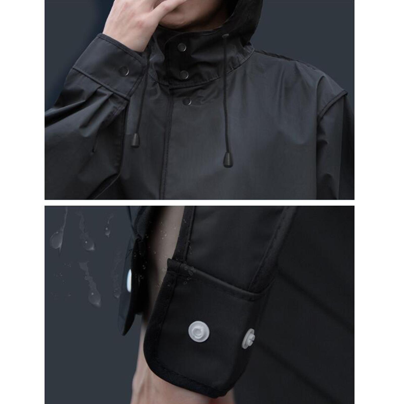Reusable Raincoat Womens Mens Poncho Quick-Drying Adult Hiking Rainwear