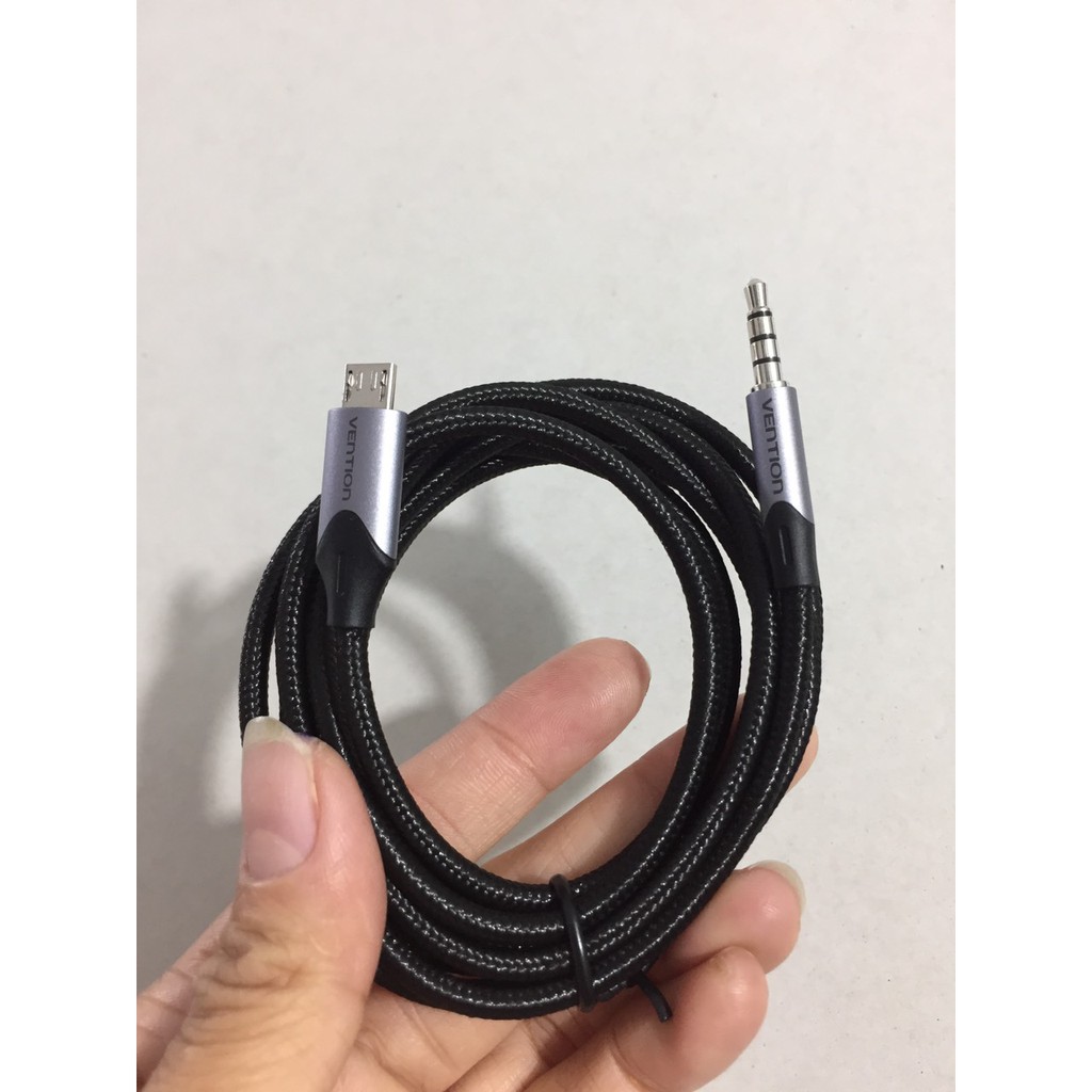 [Micro USB ra 3.5] Cáp kết nối cổng âm thanh Micro USB sang 3.5mm Vention BDG - Hàng chính hãng