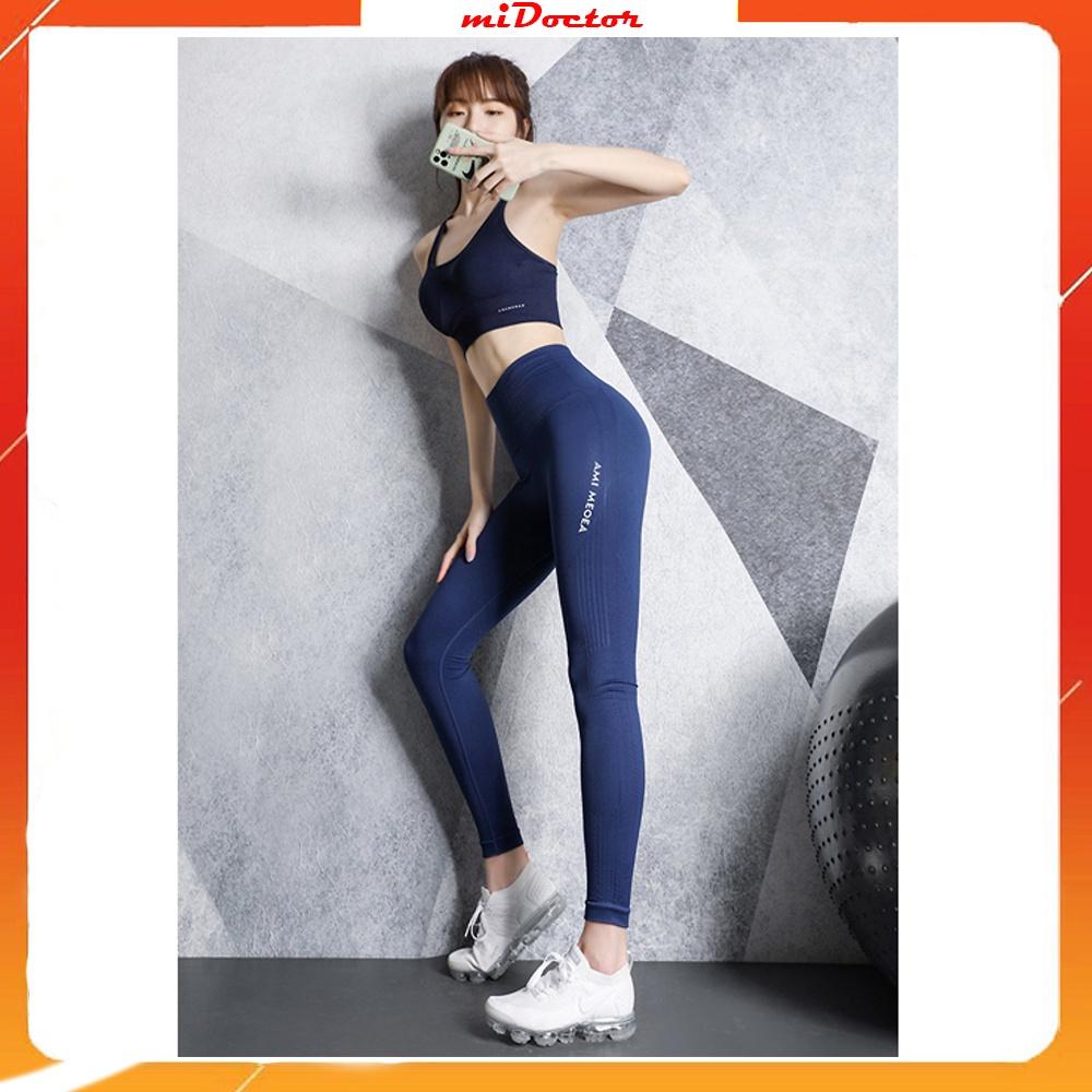 Quần Legging Tập Yoga Tập Gym Thể Thao Co Giãn, Nâng Mông, Lưng Cao - Hàng Chính Hãng miDoctor