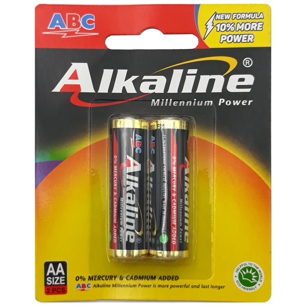 Vỉ 2 Pin ABC Alkaline AA AK-AA2B