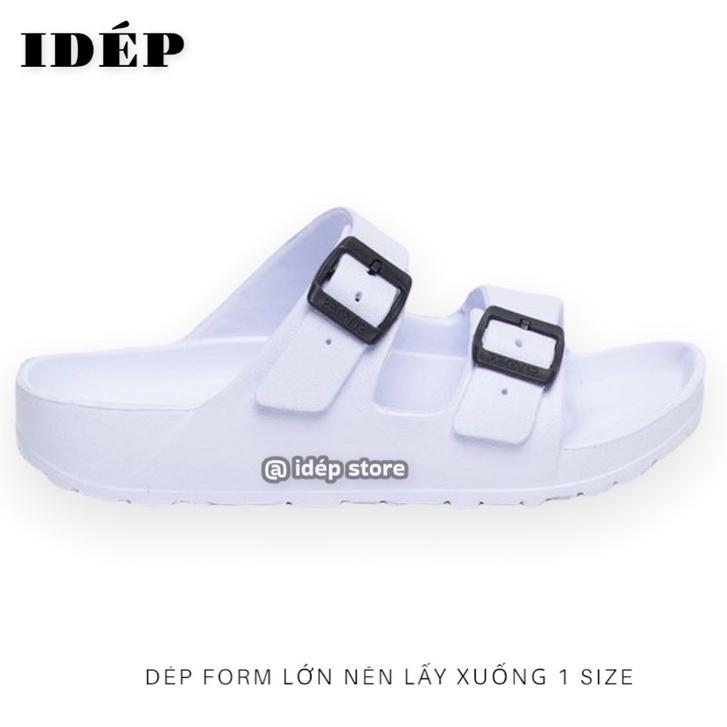 Dép nam nữ 2 Quai ngang 2 khuy siêu nhẹ đi mưa chống nước iDÉP- DL165