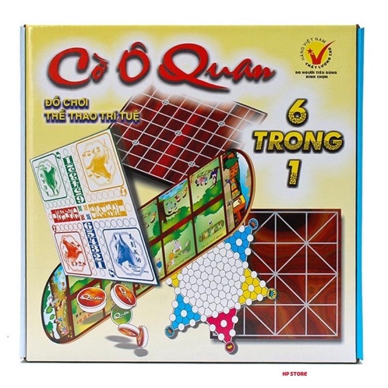 Bộ Cờ Ô Ăn Quan 6 Trong 1 Trí Tuệ Truyền Thống Việt Nam (Ô Quan - Vây - Caro - Cá Ngựa - Nhảy - Gánh)