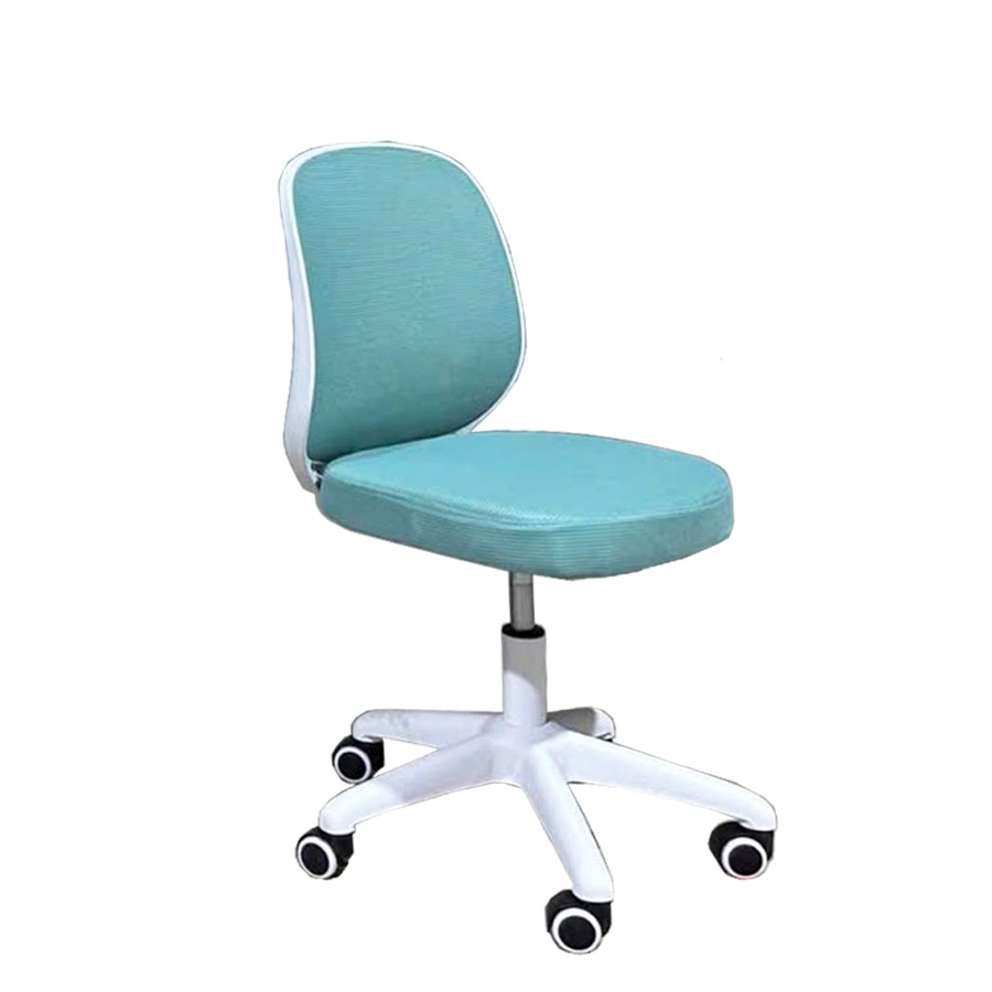 Ghế xoay học sinh cho bé gái màu hồng CE1036A-2M Lưng lưới nệm vải không tay nhỏ gọn tiết kiệm diện tích chân nhựa xoay màu trắng hcm