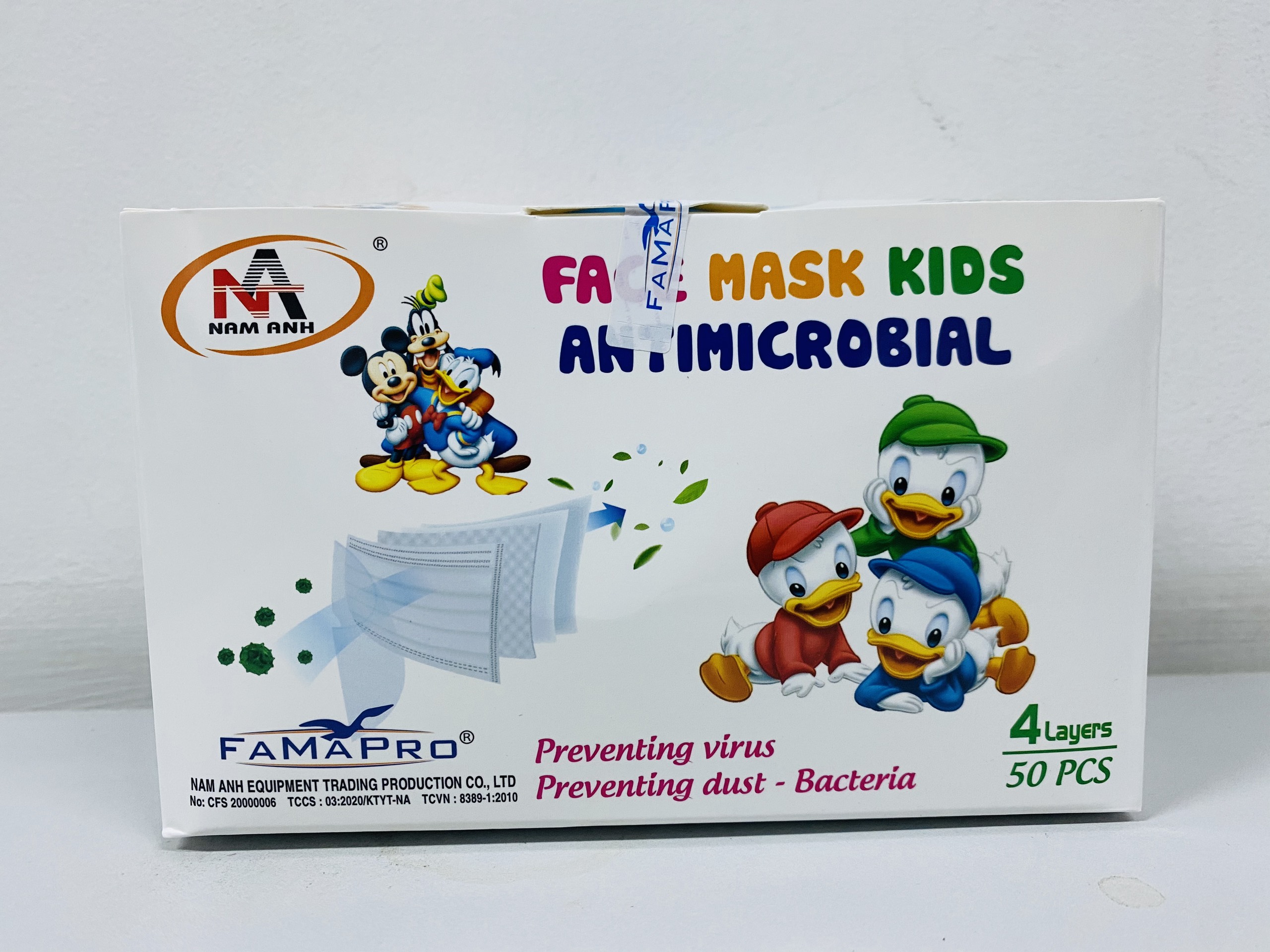 Khẩu trang trẻ em kháng khuẩn Famapro