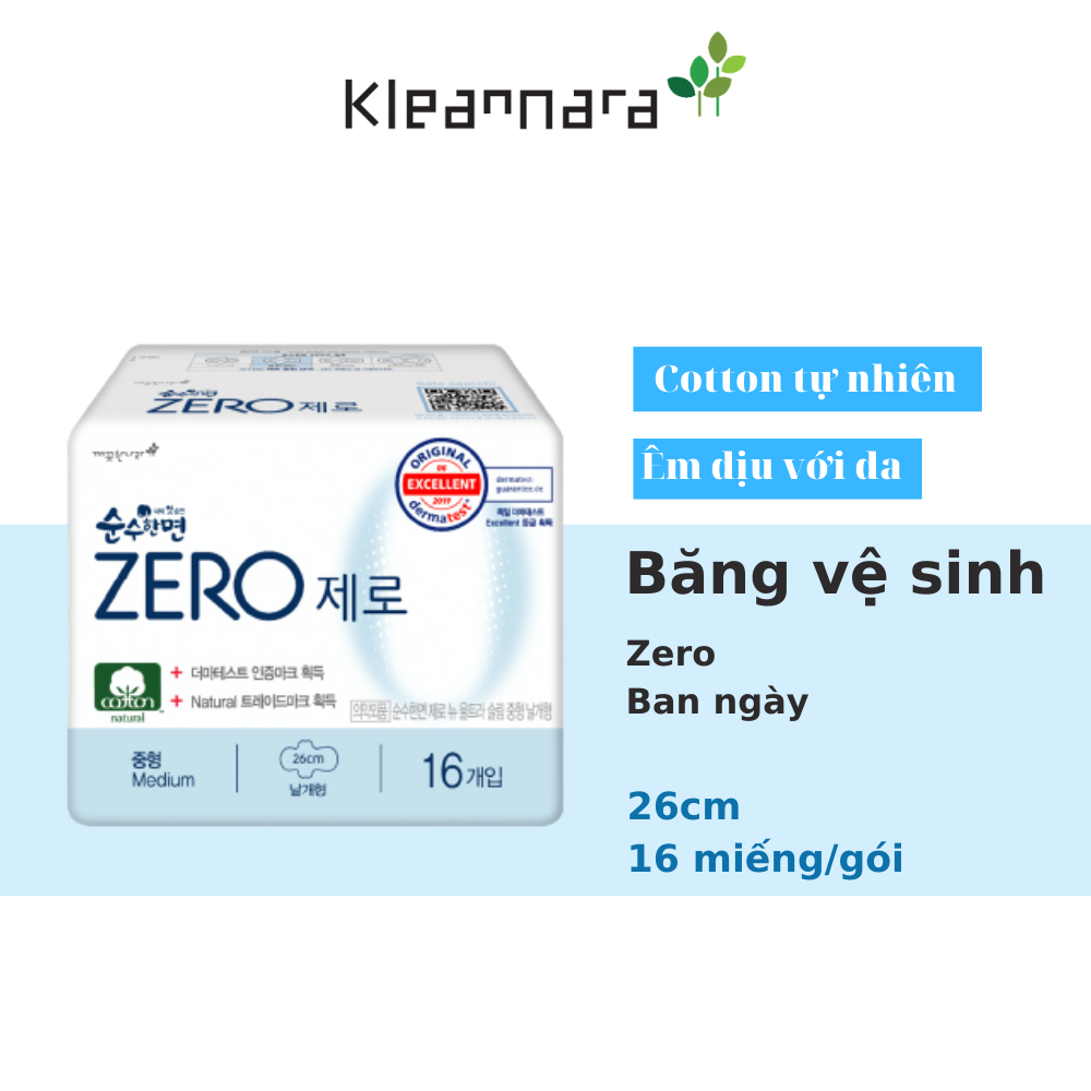 BĂNG VỆ SINH KLEANNARA ZERO SIZE M (26CM) - 16 MIẾNG