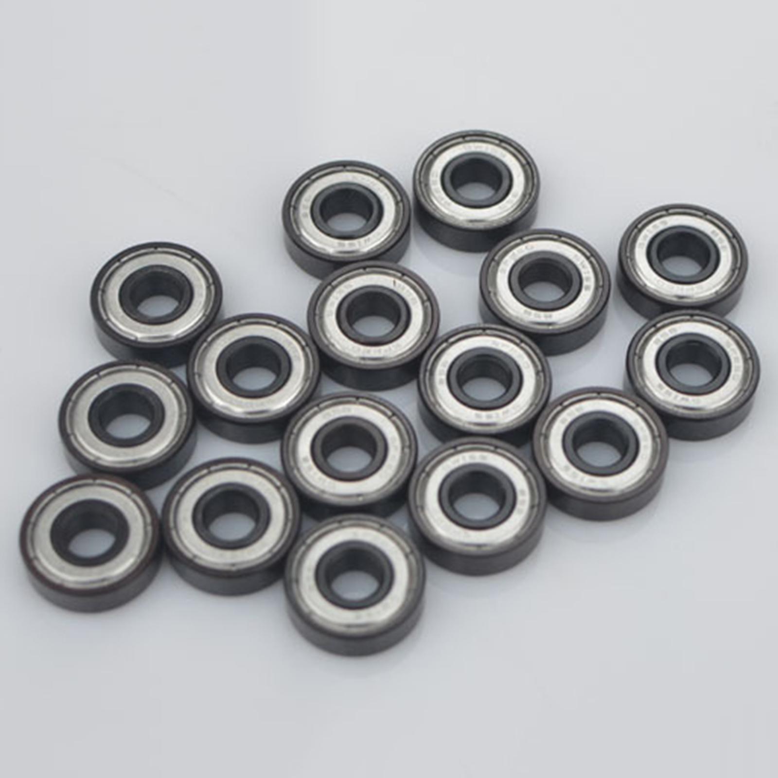 16Pcs Premium Replacement Skateboard Bearings 8mm Longboard Scooter Parts