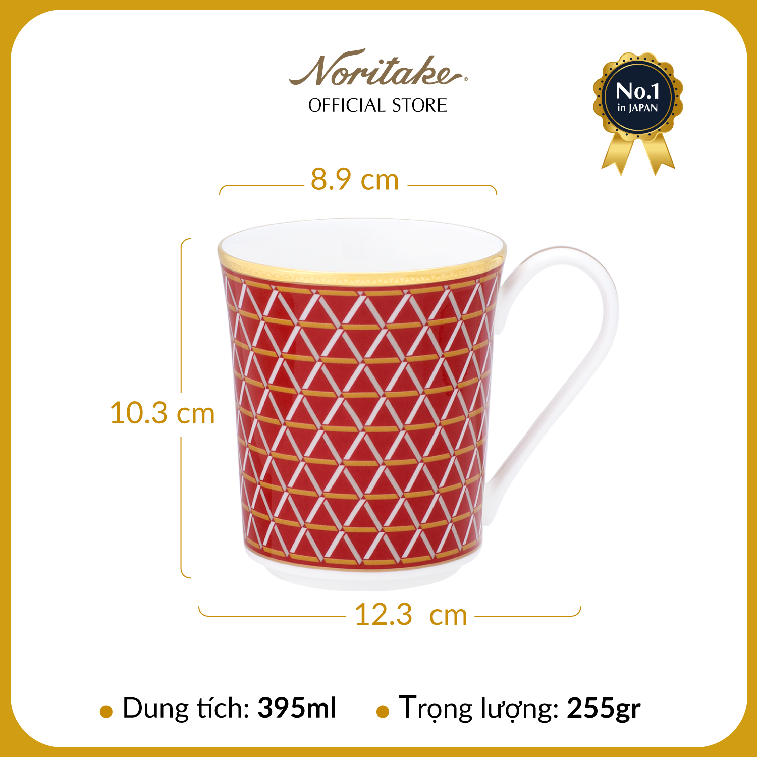 Cốc uống nước/ Cốc uống cà phê Noritake dòng Crochet sứ xương cao cấp ( 4966L - T93656C )