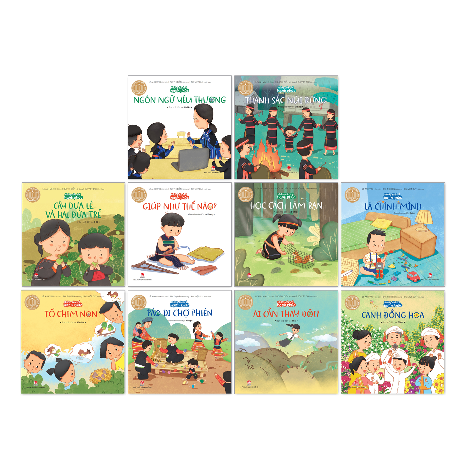 Bộ Sách Những Đứa Trẻ Hạnh Phúc  [Tái Bản 2024] - Cây Dưa Lê Và Hai Đứa Trẻ – Bạn Nhỏ Dân Tộc Ê Đê [Tái Bản 2024]