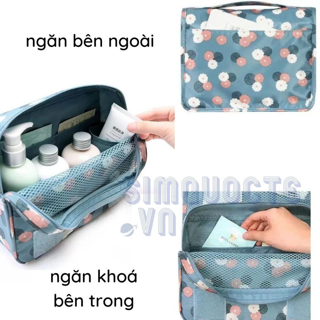 Túi đựng mỹ phẩm đồ du lịch đa năng có móc treo phong cách hàn quốc TMP07