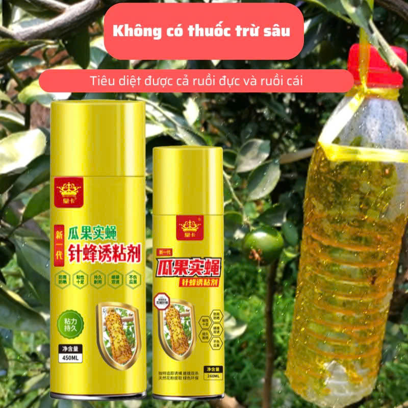 Chai Keo Xịt Bẫy Ruồi Vàng Đài Loan260ml – Bắt Ruồi Đực, Cái Hiệu Quả, Bám Dính Chắc, Tác Dụng Lâu Tới 60 Ngày - HÀNG CHÍNH HÃNG MINIIN