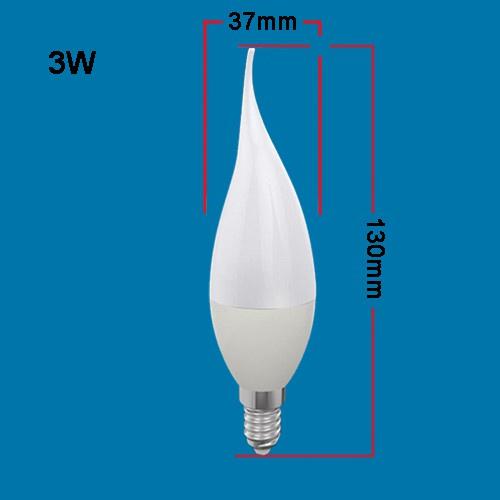 Bóng đèn led E14 E27 220v 3w 5w 7w hình nến độ sáng cao tiện lợi