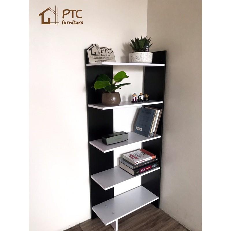Kệ Sách Gỗ 5 Tầng Lắp Ghép Nhiều Màu Sắc