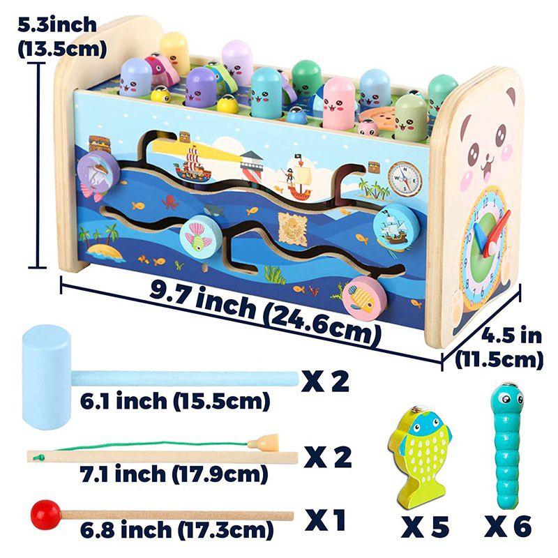 Bộ đập chuột 7in1 bằng gỗ giúp bé phát triển trí tuệ - Đập chuột 7in1 vui nhộn