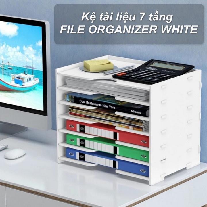 Kệ tài liệu 7 tầng FILE ORGANIZER WHITE - Home and Garden