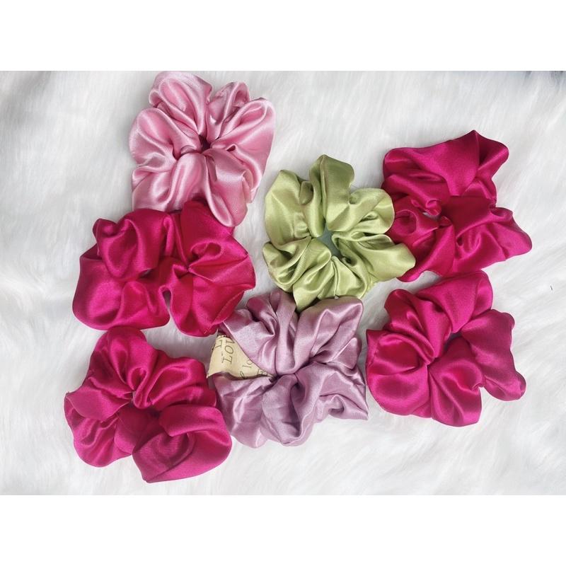 DÂY BUỘC TÓC SRUNCHIES VẢI PHI BÓNG HANDMADE