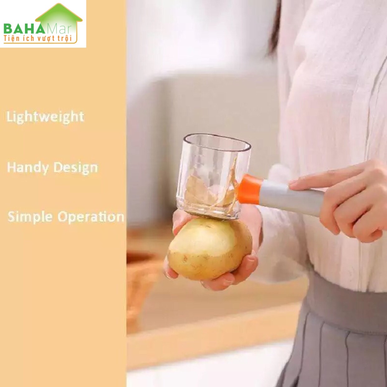 CỐC GỌT CỦ QUẢ, TRÁI CÂY ĐA NĂNG TỰ GOM GỌN VỎ "BAHAMAR" rất thuận tiện trong sử dụng, là dụng cụ cần thiết mỗi gia đình. Có thể mang theo đi du lịch, cắm trại