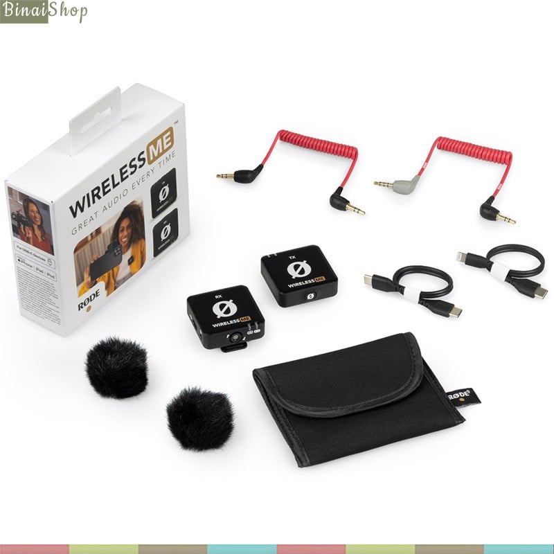 Rode Wireless ME - Micro Cài Áo Không Dây 2.4GHz, Tương Thích Nhiều Thiết Bị Cho Podcast, Quay Tiktok, Phỏng Vấn - Hàng chính hãng