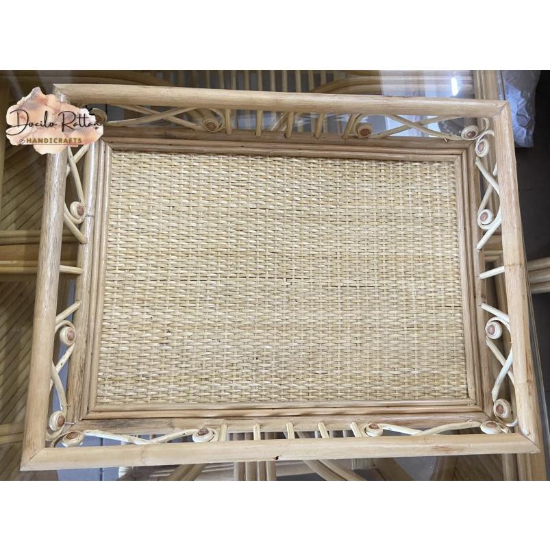 KHAY ĐỰNG TÁCH TRÀ, TRÁI CÂY BẰNG MÂY- KHAY MÂY TRANG TRÍ