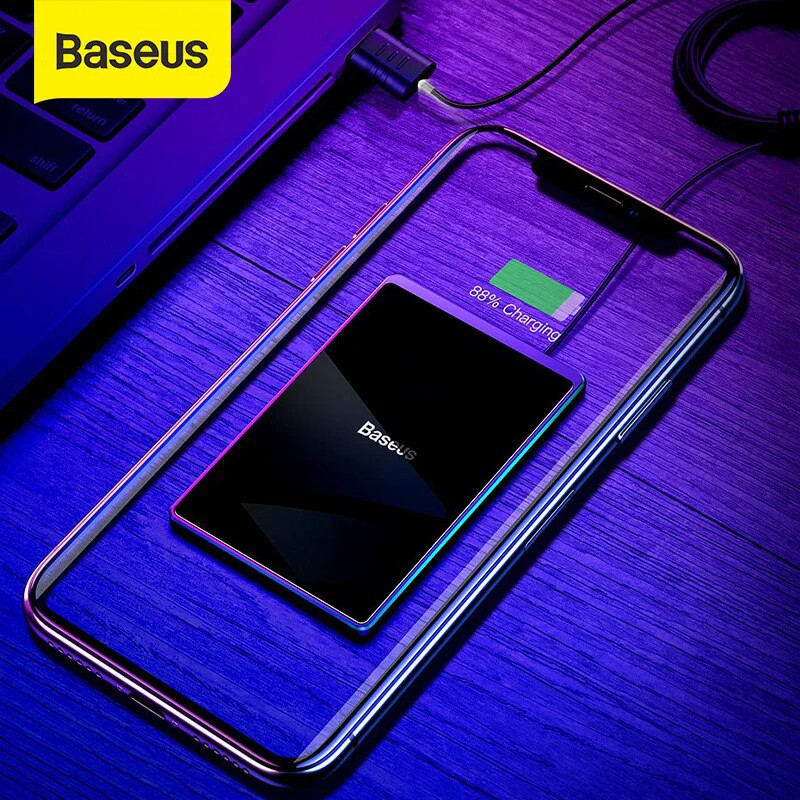 Đế sạc không dây Baseus Card Ultra-thin 15W, thiết kế chống nước IP67 siêu mỏng 0.3cm, chuẩn Qi cho iPhone 8/X/Xs/XR/XS Max, Samsung Note 8/9/10, S7/S8/S9/S10 - Hàng Chính Hãng