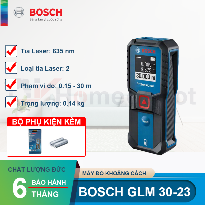 Máy đo khoảng cách Laser Bosch GLM 30-23 ( New)