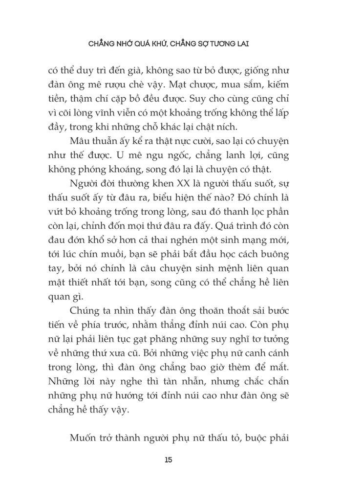Sách Chẳng Nhớ Quá Khứ, Chẳng Sợ Tương Lai