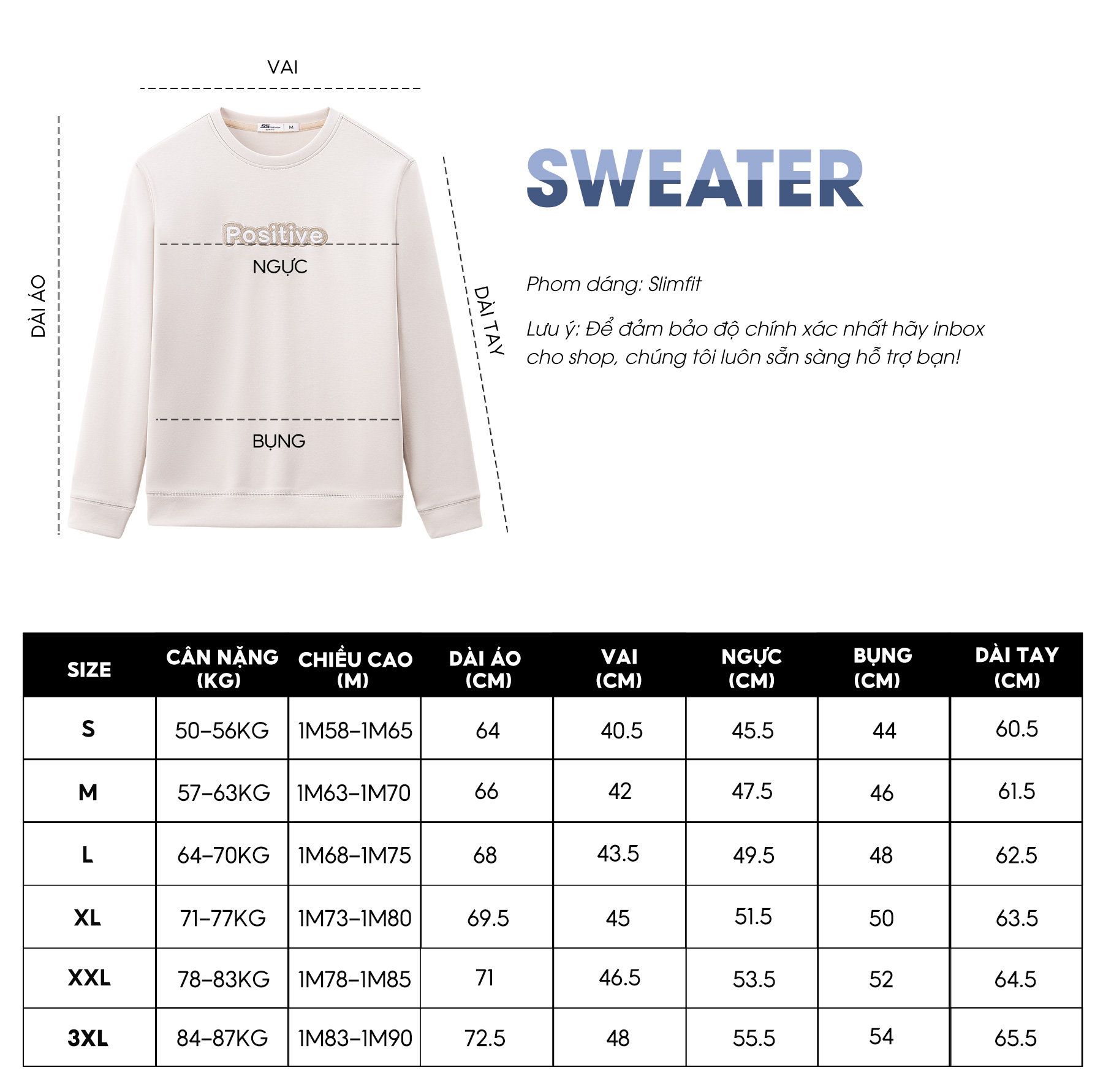Áo Sweater Nam 5S FASHION POSITIVE, Chất Nỉ Cotton, Cổ Tròn, Thêu Chữ Nổi Bật, Trẻ Trung (ANO23023)
