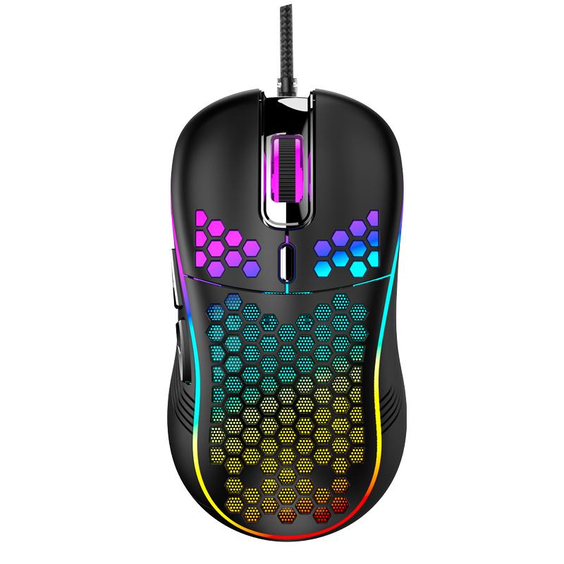 Nhẹ RGB Chuột Chơi Game 7200DPI Tổ Ong Vỏ Công Thái Chuột Cực Dệt Dây Cáp Cho Máy Tính Game Thủ Máy Tính Để Bàn PC