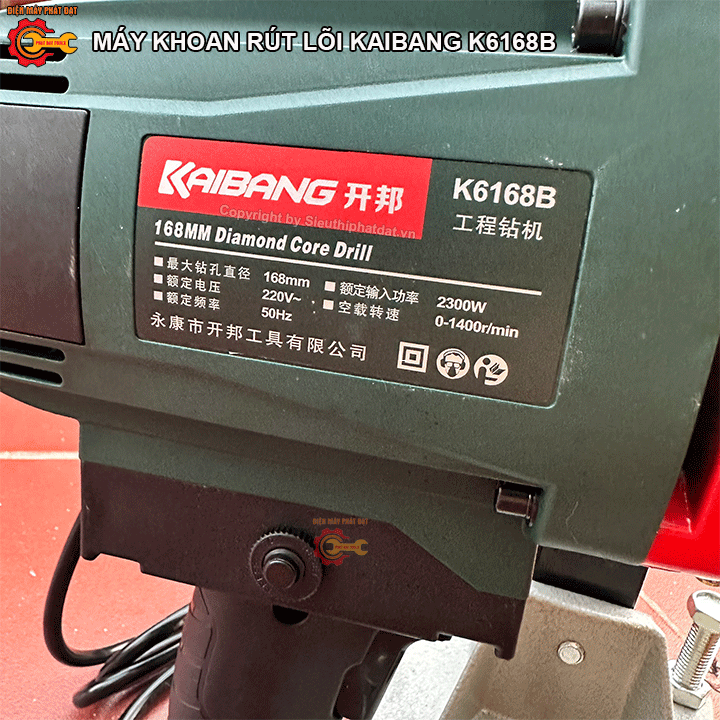 Máy Khoan Rút Lõi KAIBANG K6168B - Công Suất 2300W - Động Cơ Lõi Đồng