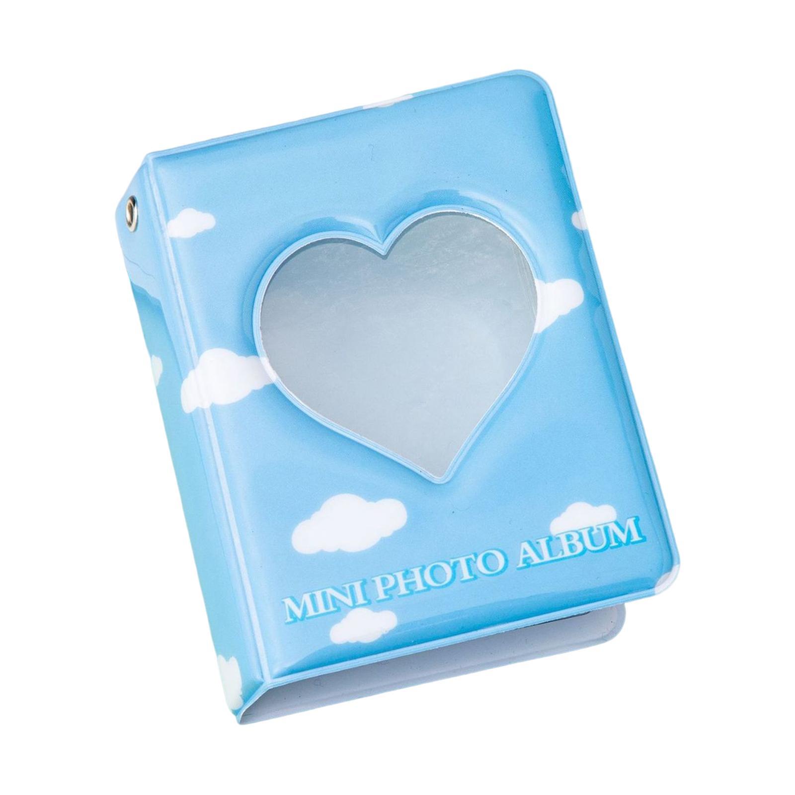 Business Card Holder 3 inch Mini Photo Album Cartoon Cards Binder 40 Pockets Photocard Holder Book for Travel Record Wedding Guest Book Gift