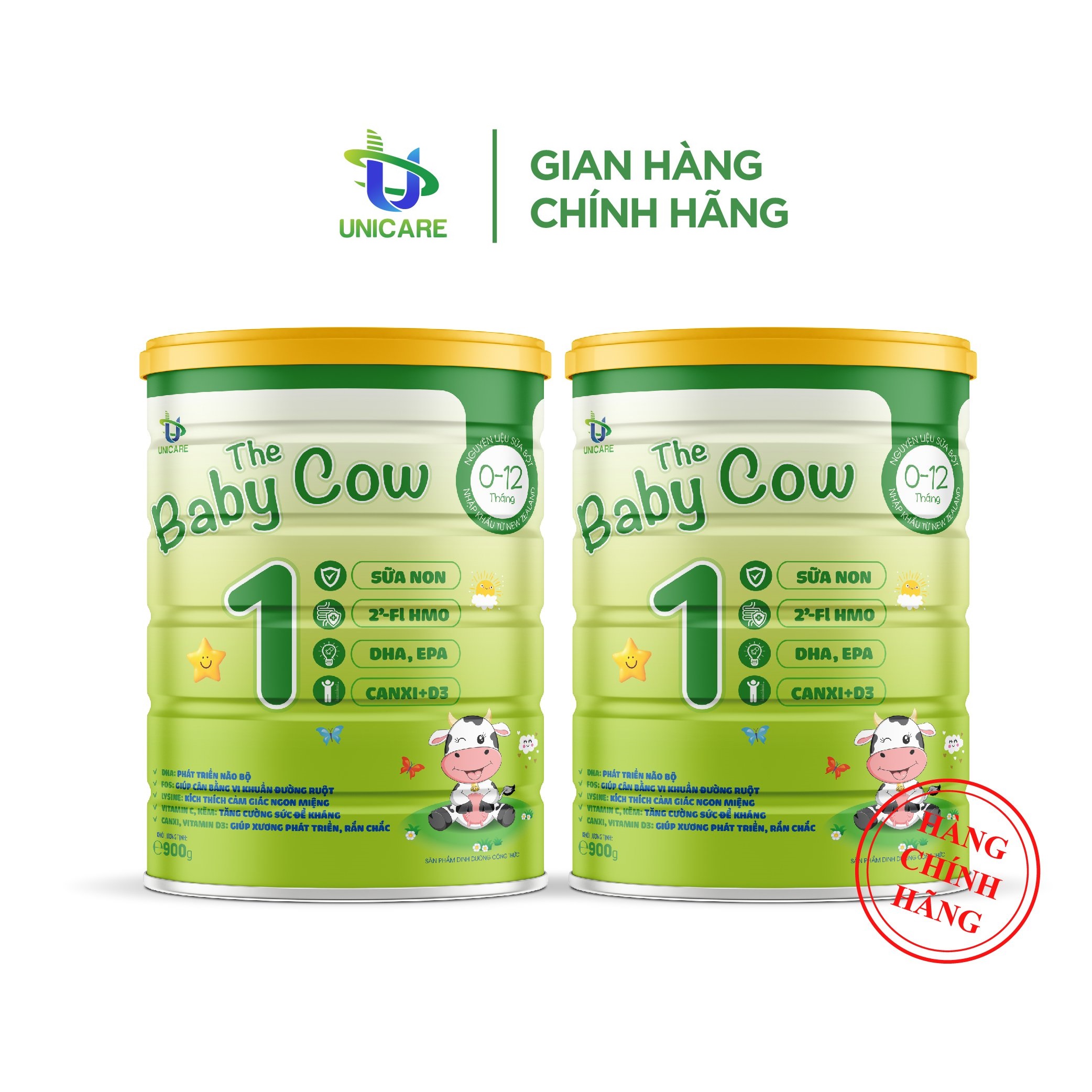 Combo 2 lon Sữa Non The Baby Cow 1 (900gr)