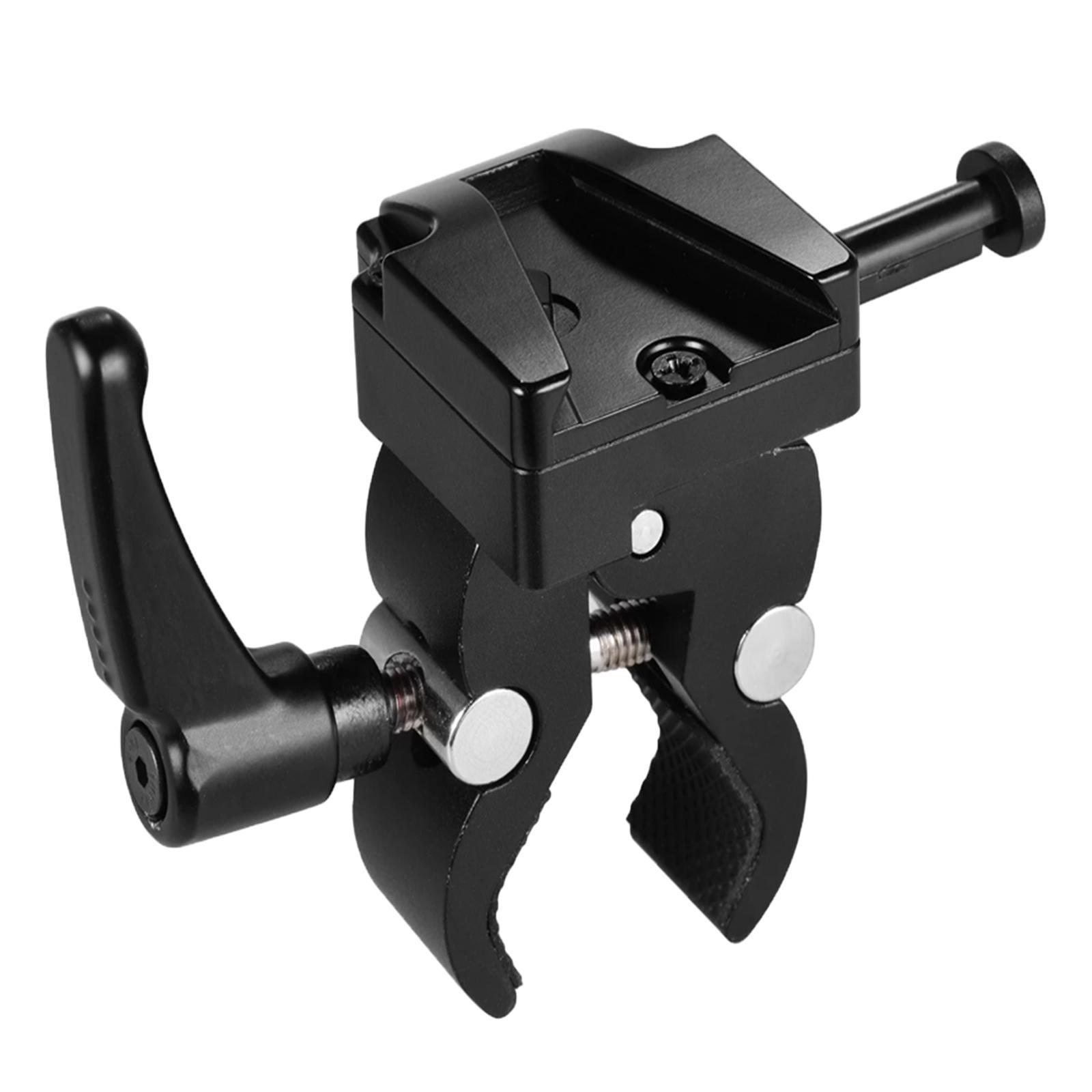 Battery Adapter with Clamp Alloy for Mounting to Light Stand Tripod