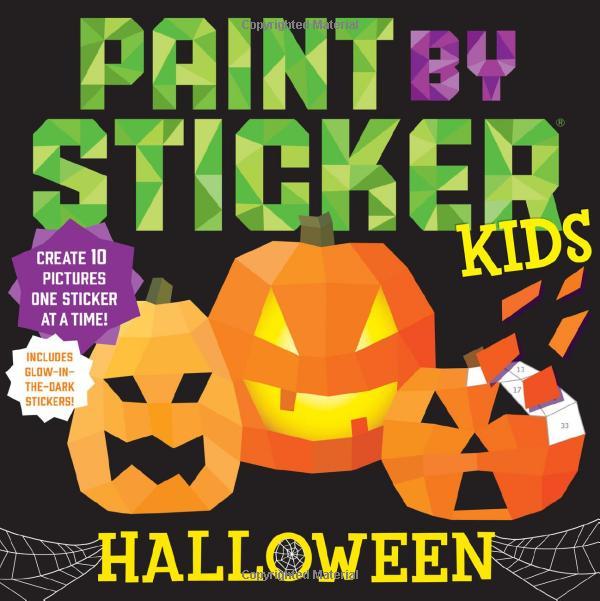 Sách ngoại văn: Paint By Sticker Kids: Halloween: Create 10 Pictures One Sticker At A Time!