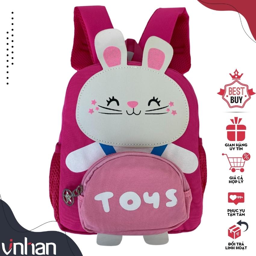 Ba lô cặp sách trẻ em cho bé bỉm sữa mầm non mẫu giáo đi học, đến trường hình thỏ toys có chân rát đáng yêu thích hợp đi chơi, đi học,  túi đeo cho bé trai bé gái từ 1 đến 6 tuổi Vinhan BL21