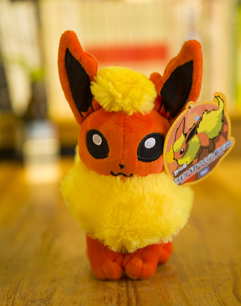 Gấu bông pokemon Eevee (eevui) Flareon hệ lửa (20cm---&gt;30cm) nguyên tem nguyên tag xịn mịn đẹp hàng cao cấp, an toàn cho trẻ nhỏ